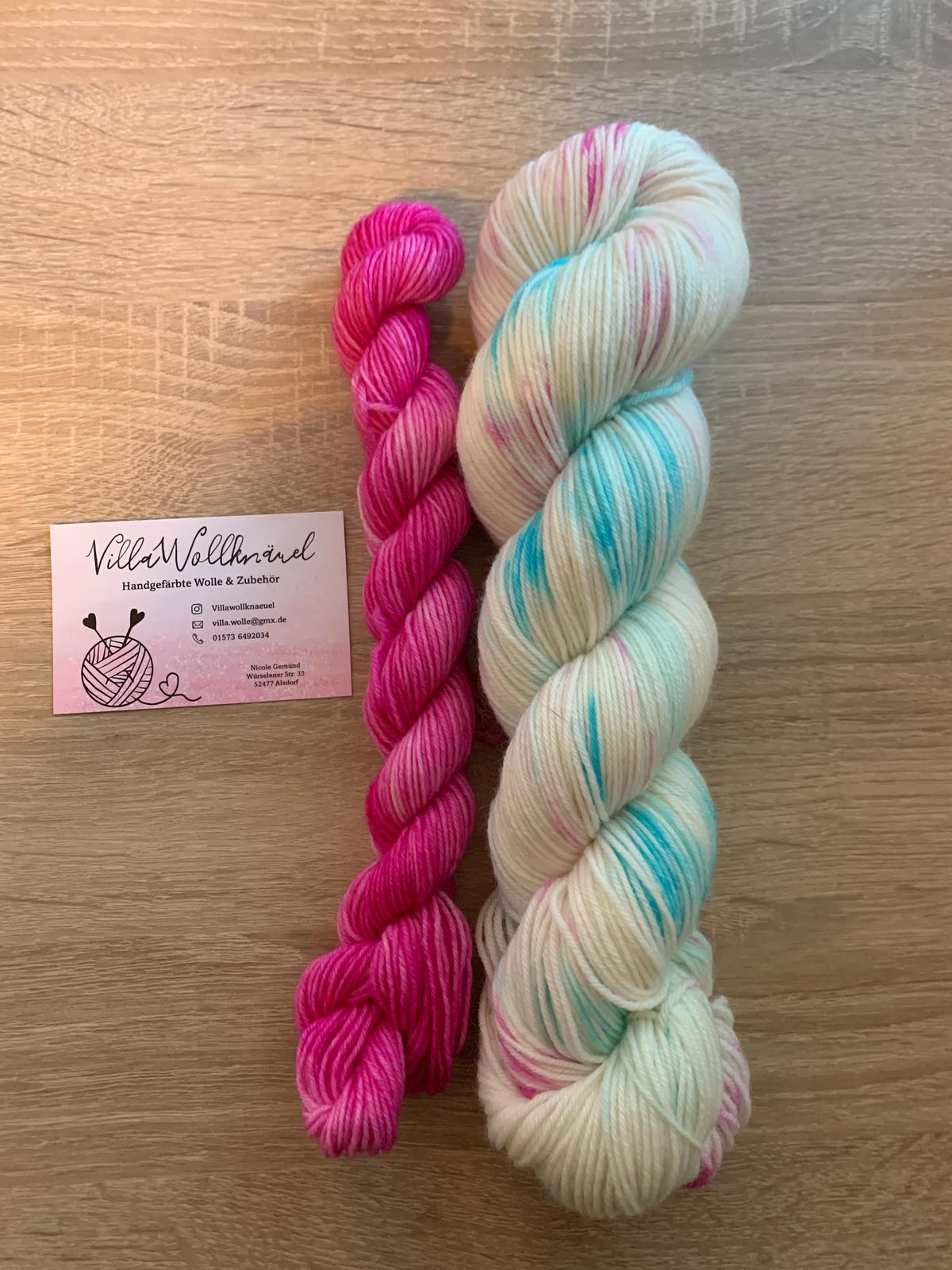 Konfetti, Merino extrafeine Schurwolle, handgefärbt, Sock-Set