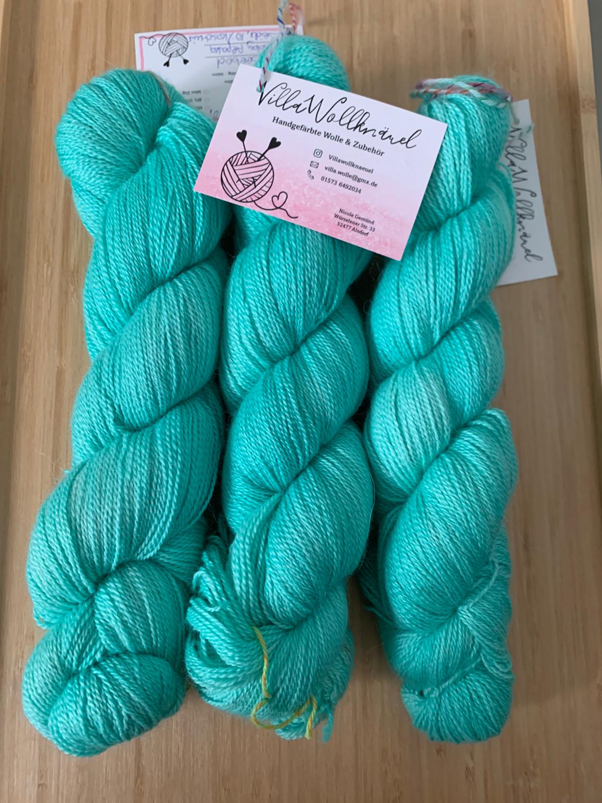 Angel Lace, Baby Alpaka, handgefärbt, grün