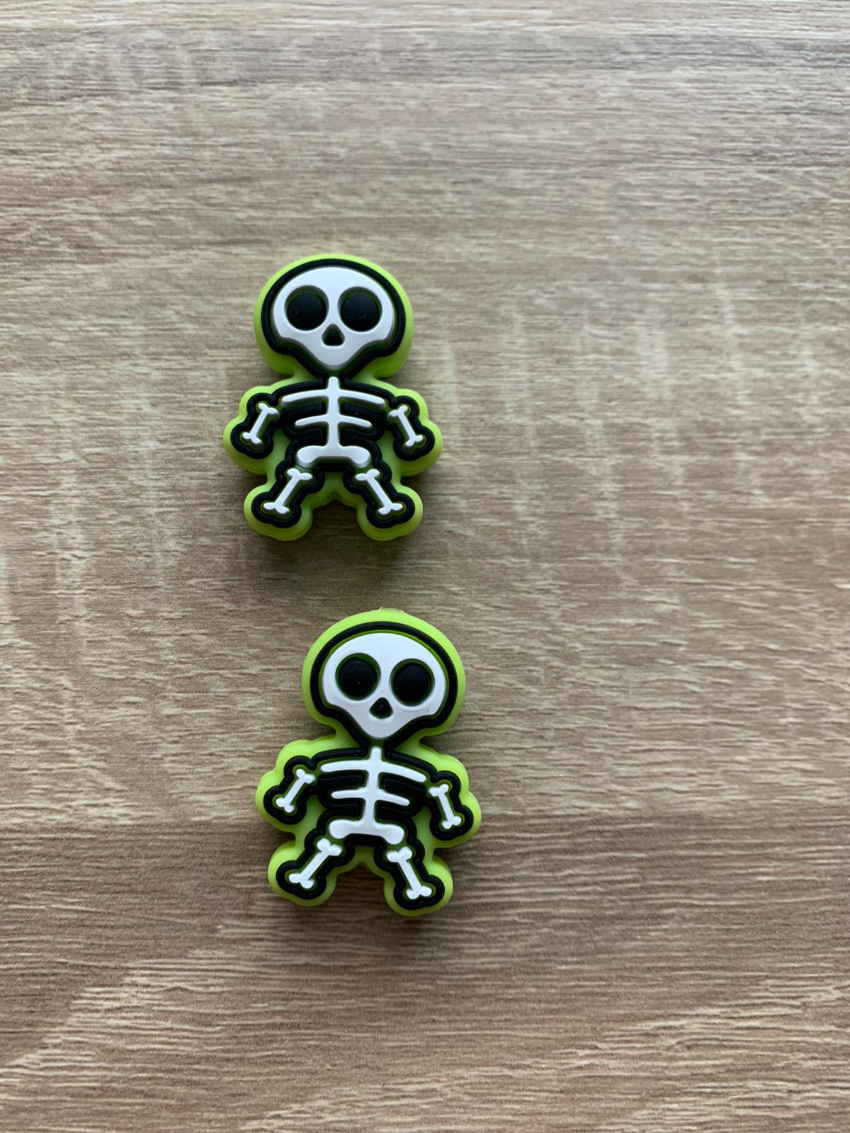 Nadelschoner, Skelett, neon, Maschenstopper, Zubehör Handarbeit