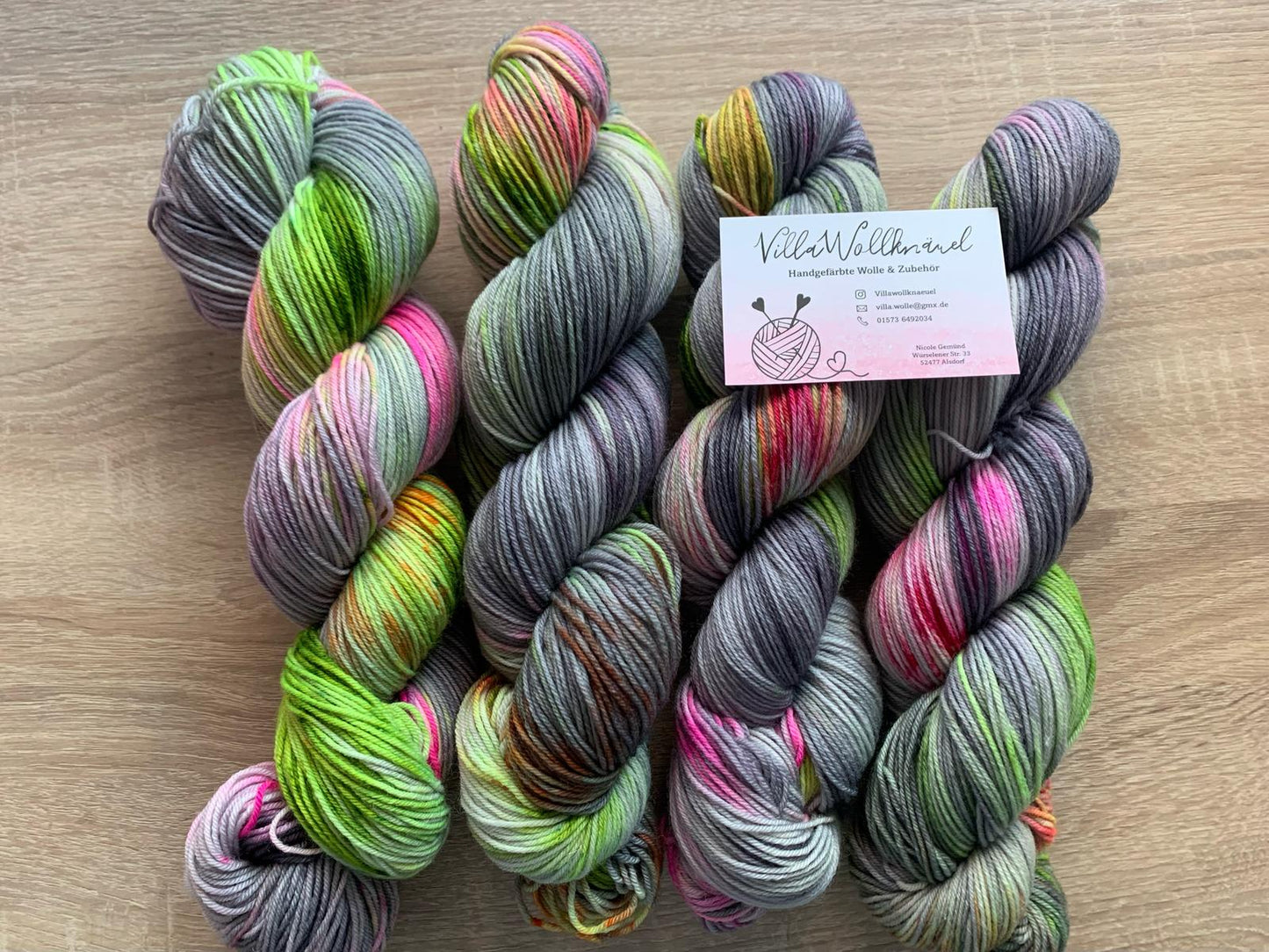 Merino, handgefärbt, Farbspektakel