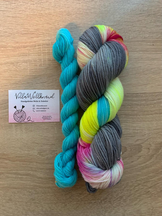 Sock-Set, Gum Gum Style, handgefärbte Wolle, Merino extrafeine Schurwolle