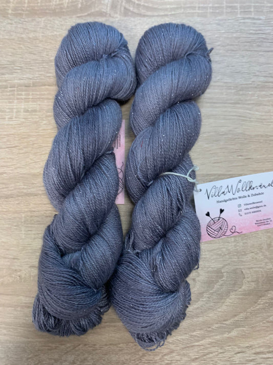 Sternenhimmel, Kaschmir, Alpaka, Stellina, handgefärbt