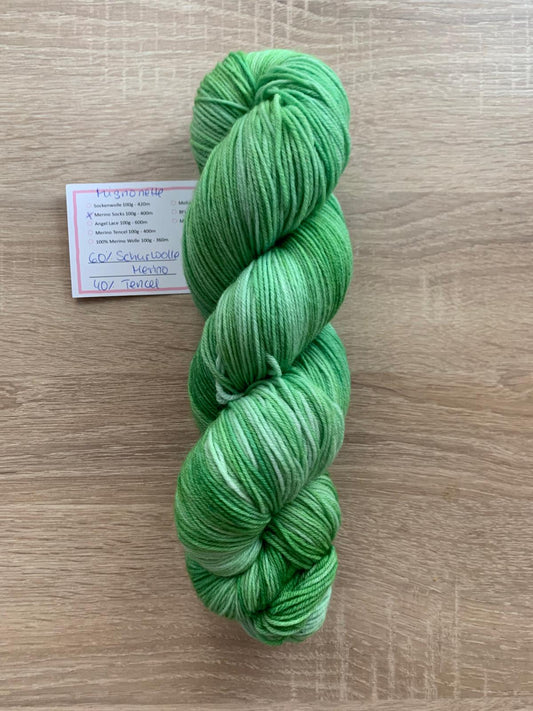 Plastikfreie Wolle, handgefärbt, Lyocell, Tencel