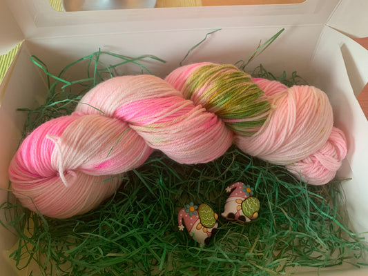 Oster-Set, Osterbox, handgefärbte Wolle, Wichtelbox