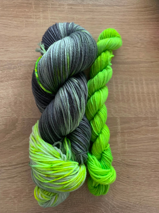 Sock-Set, neon grün/schwarz