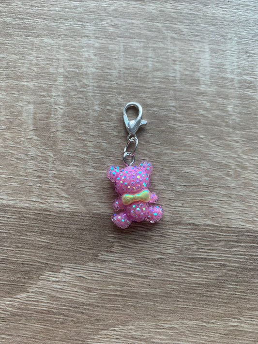 Fortschrittsmarker, Bär, rosa, glitzer