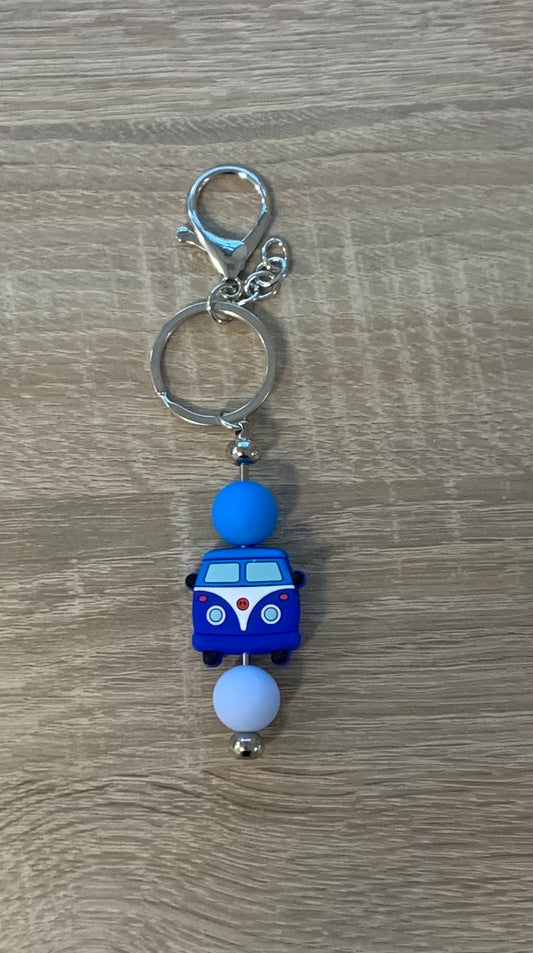 Schlüsselanhänger Bulli, Handarbeit, Stopper