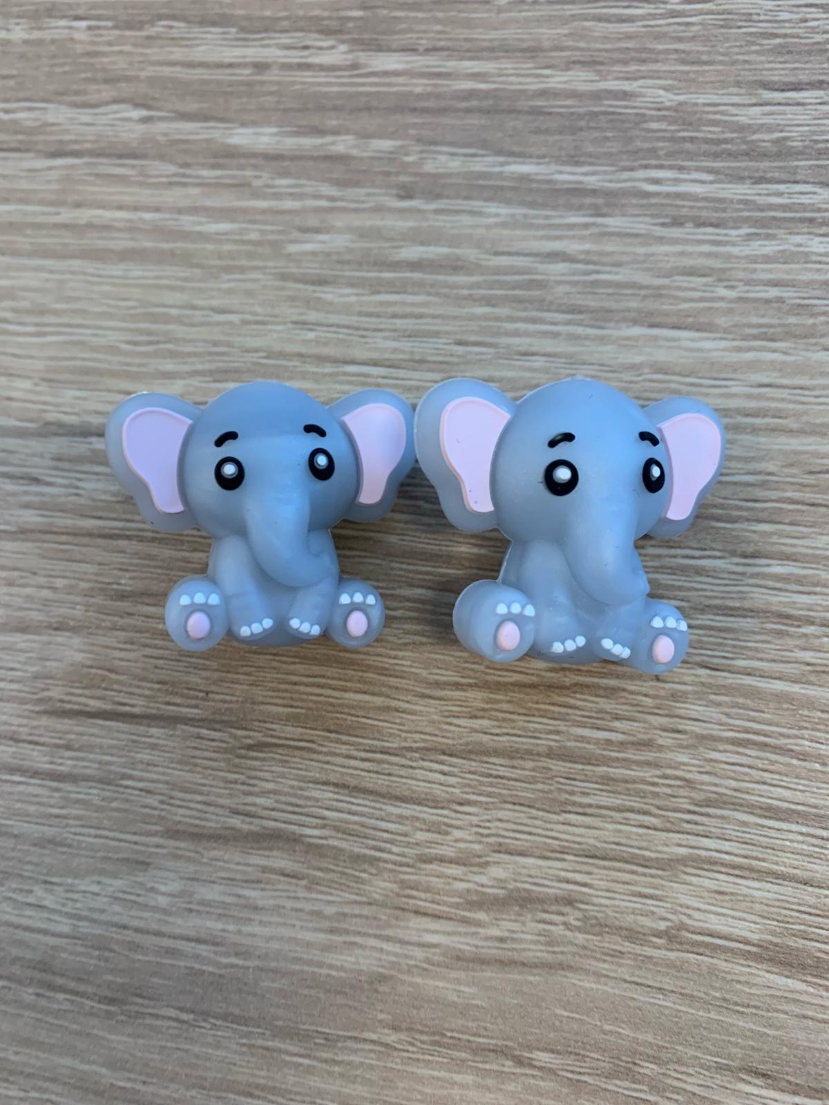 Maschenstopper , Nadelschoner, Strickzubehör, Elefant grau