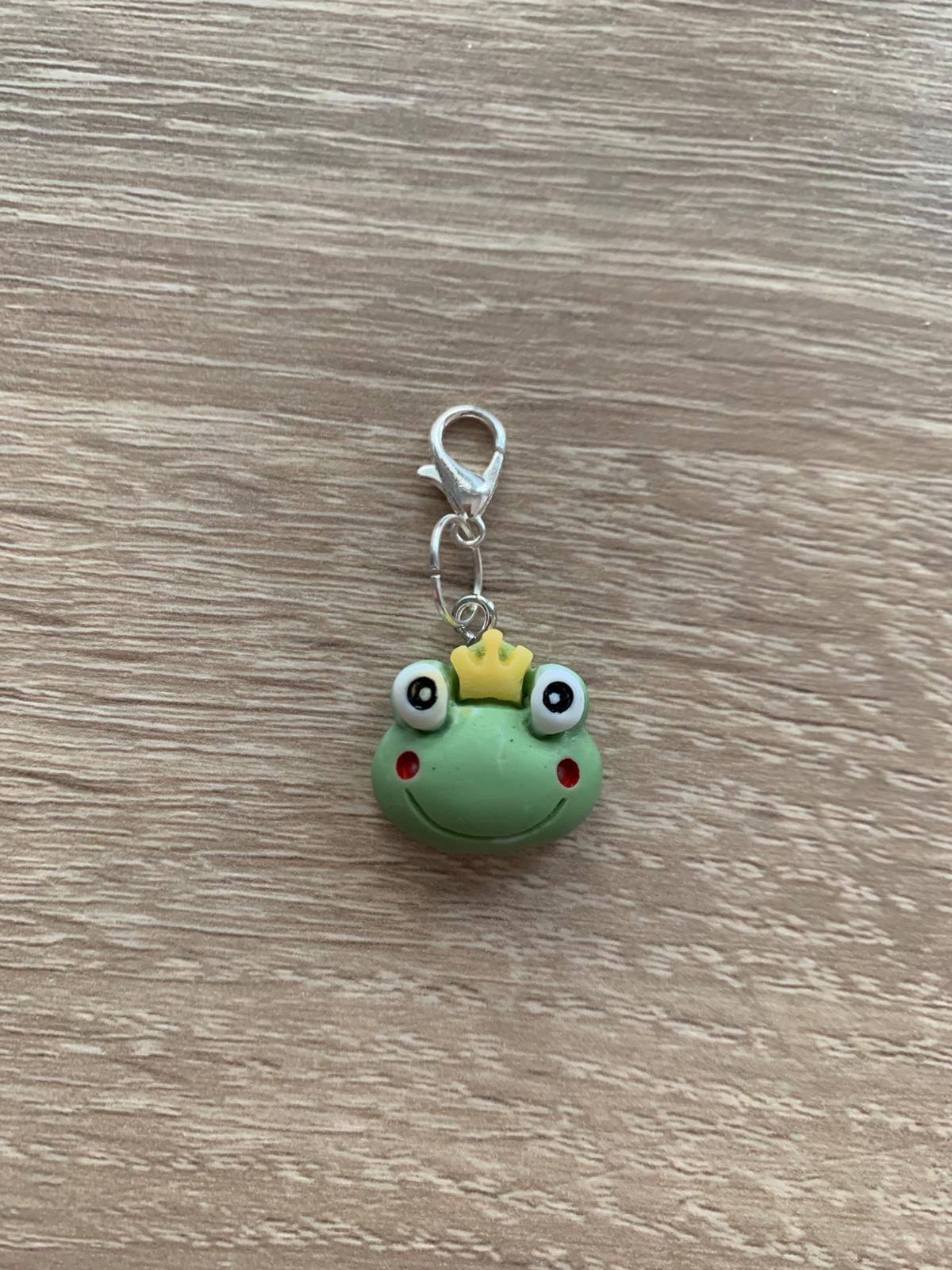 Fortschrittsmarker, Frosch, grün, Handarbeit