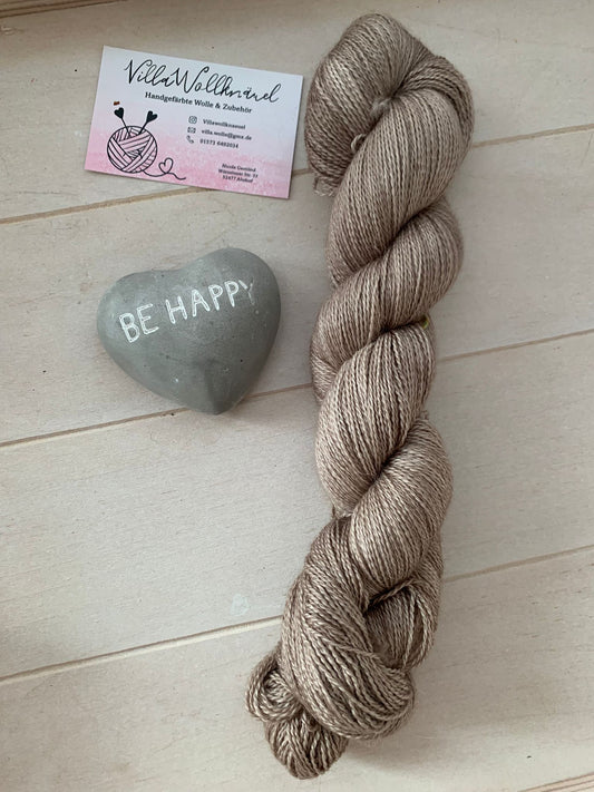 Goldiges Braun, Lacegarn, handgefärbt