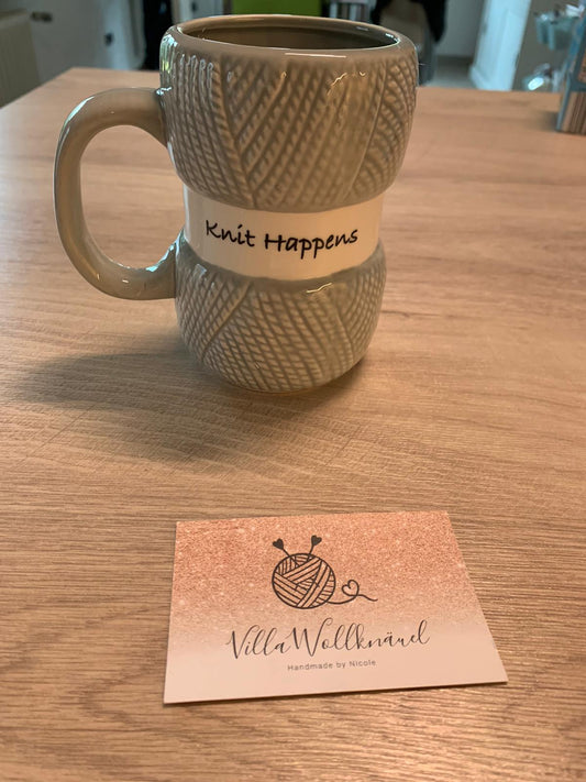 Tasse, Stricken, Knit Happens, Zubehör, Kaffee, Tee