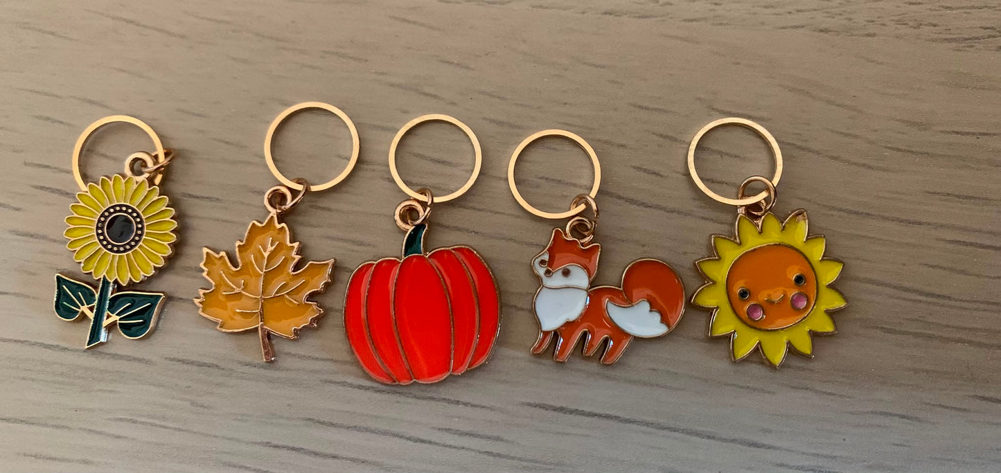 Maschenmarkierer, herbstliches Set