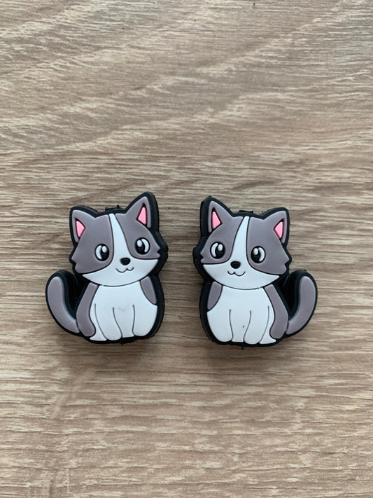 Maschenstopper, Katze grau, Handarbeit, Zubehör