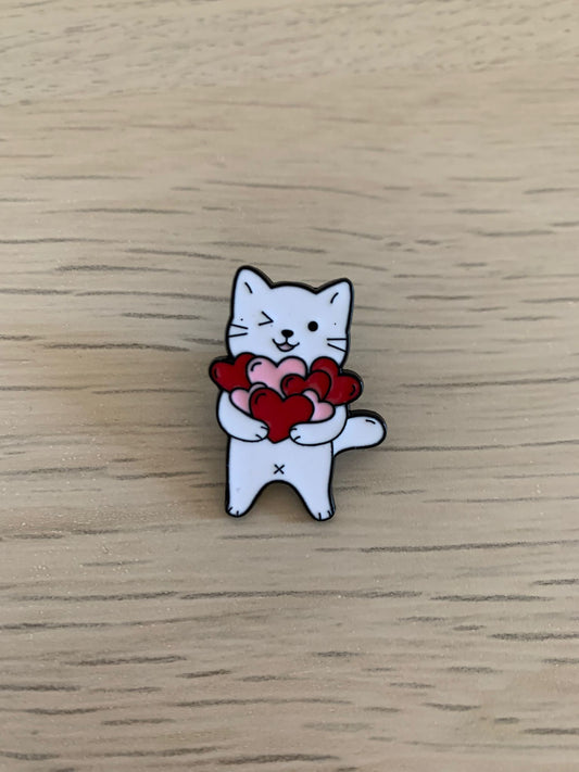 Katze mit Herzen , Pin, Zubehör