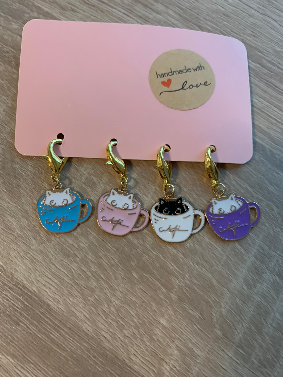 Fortschrittsmarker, Katzen, Tasse, Handarbeit, Set