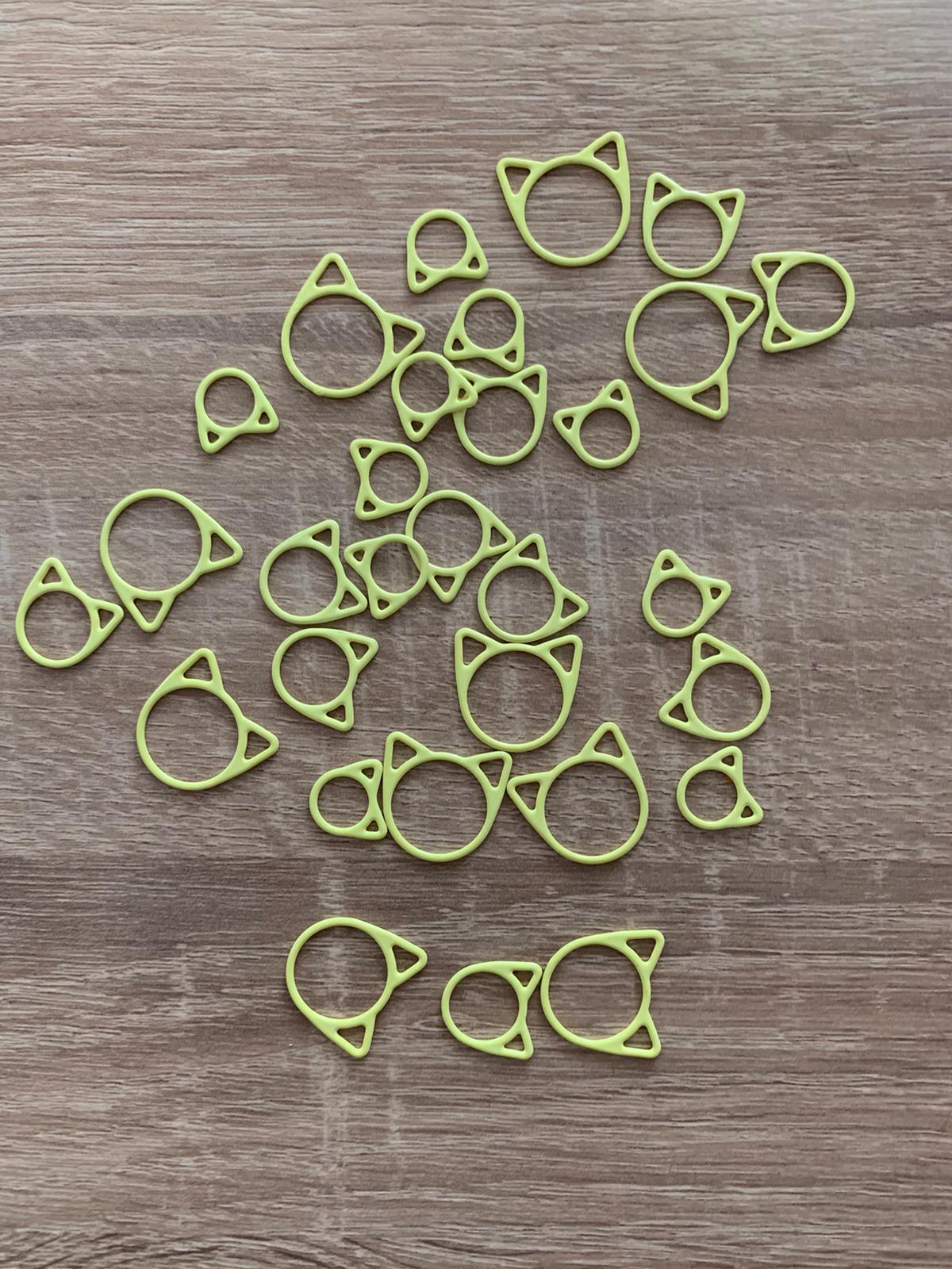 Maschenmarkierer, Set, Handarbeit, neon gelb