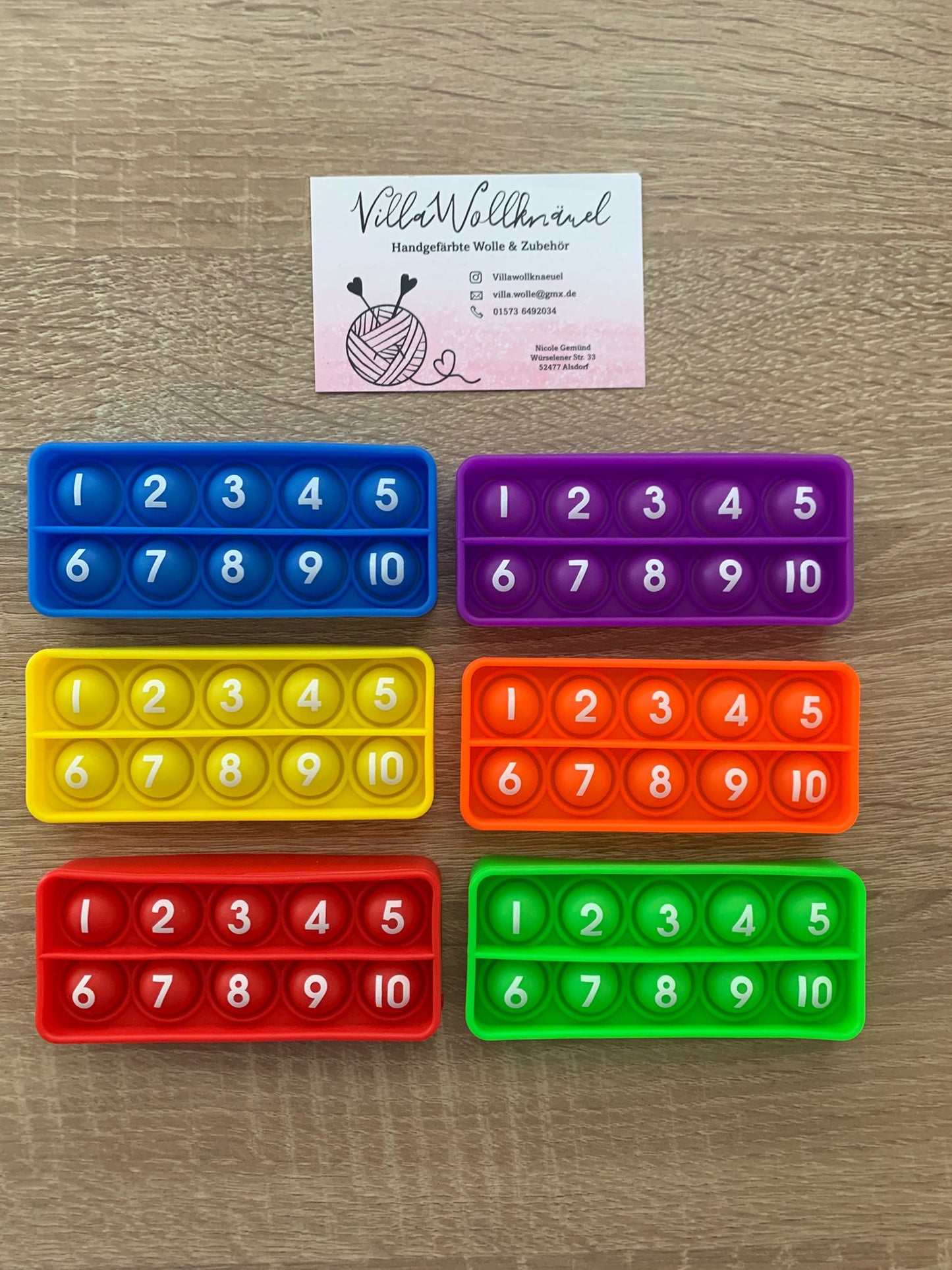 kleine Reihenzähler, Pop It, Zubehör Handarbeit