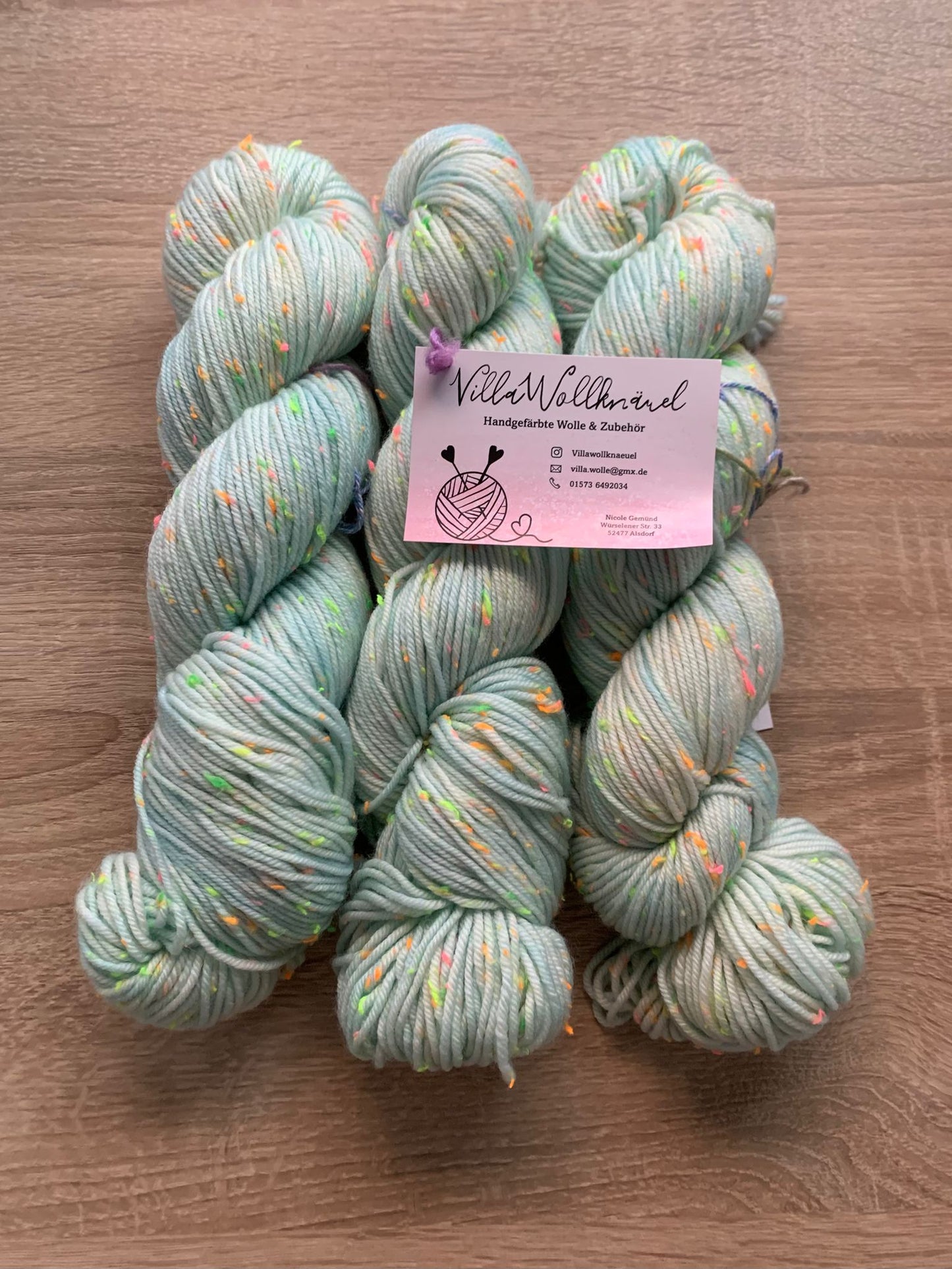 Neon Neps, DK, mint, handgefärbt