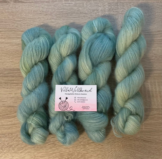 Mohair, Seide, handgefärbt