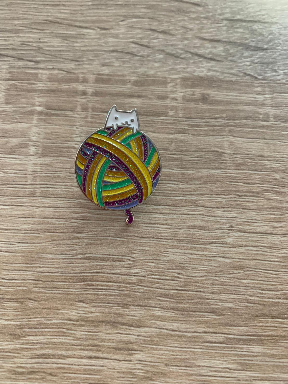 Pin, Zubehör, Handarbeit, Katze, Wolle, Mitbringsel