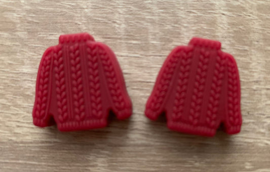 Stopper, Pullover rot, Handarbeit