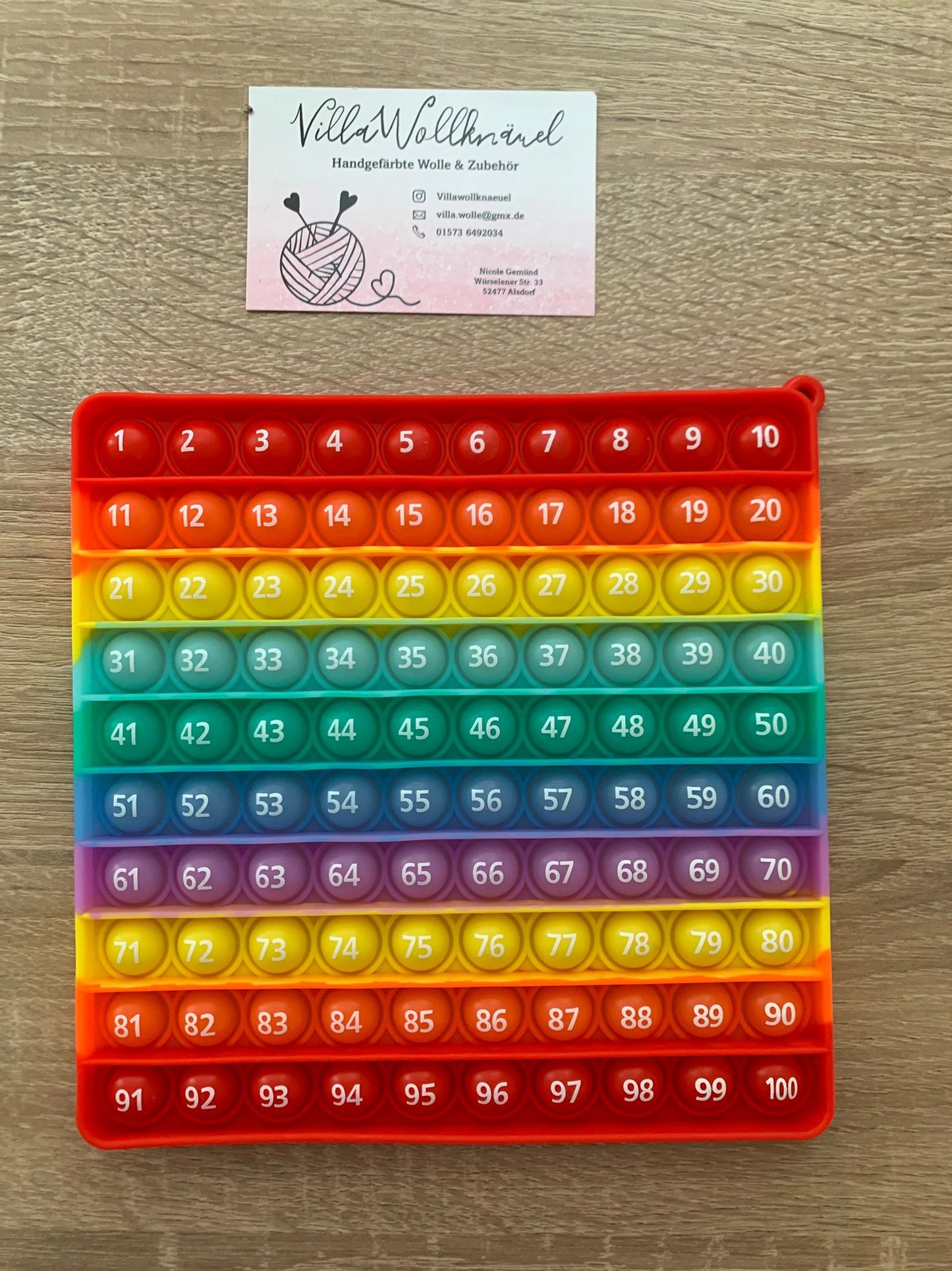 Reihenzähler, Pop it, Zubehör Handarbeit