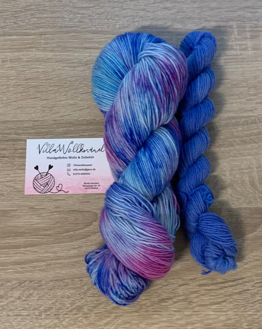 Sock Set, Basic, blau, handgefärbt