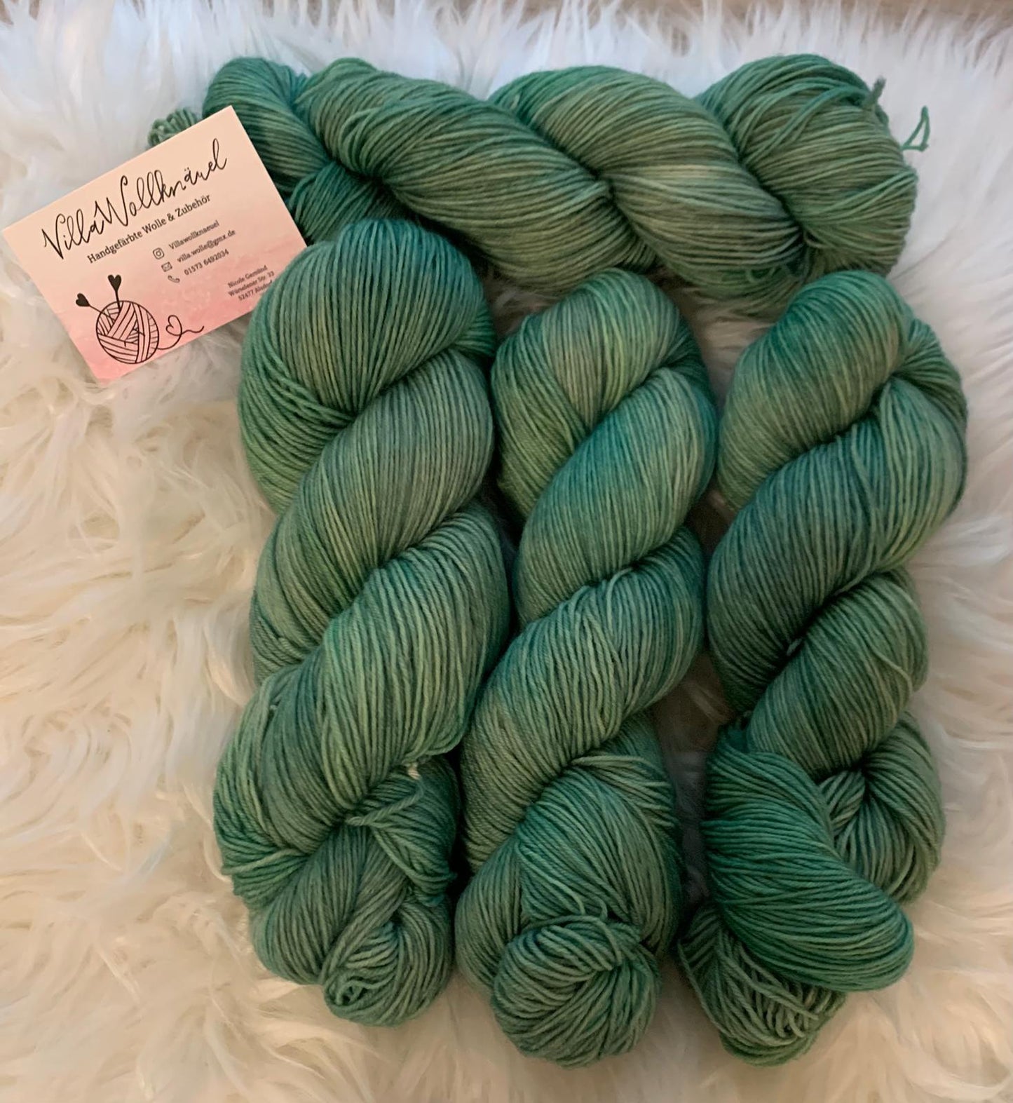 Basic Sock, grün, handgefärbt