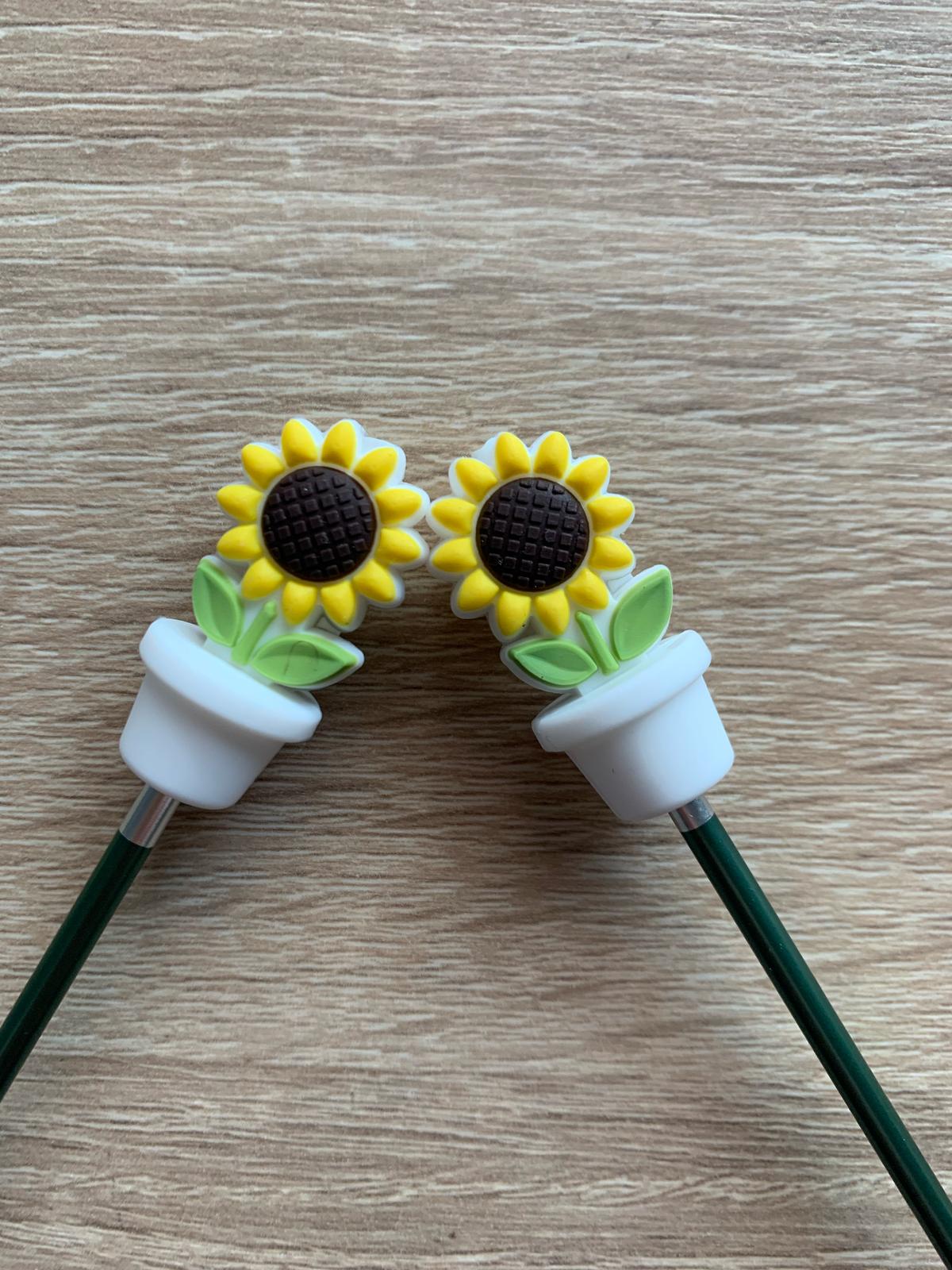 Sonnenblume als Maschenstopper, Handarbeit, Zubehör