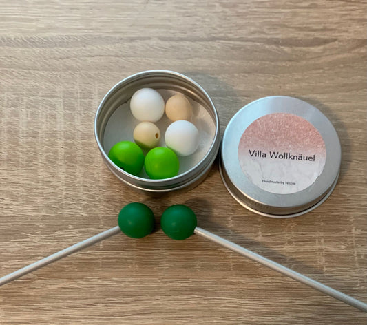Dose mit runden Stoppern, Handarbeit Zubehör