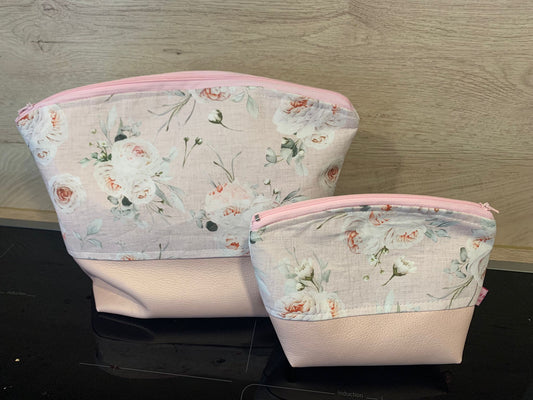 Taschenset, Projekttasche, Blumen, Handarbeit