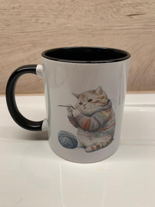 Tasse, Handarbeit, Zubehör, Stricken, Katze