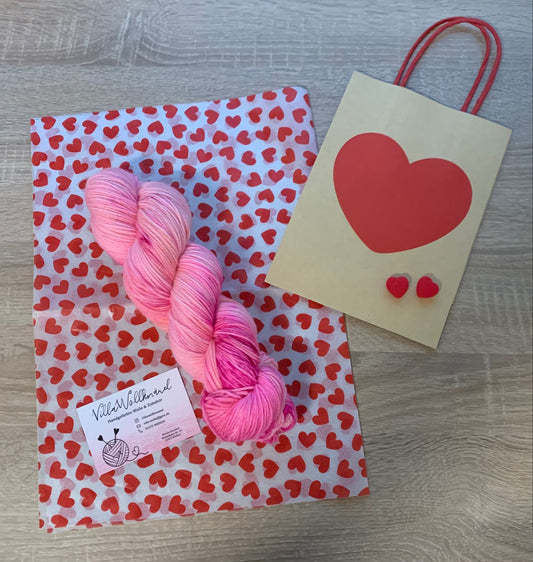 Färbung Valentin, Soft Sock, handgefärbt, Set Valentin