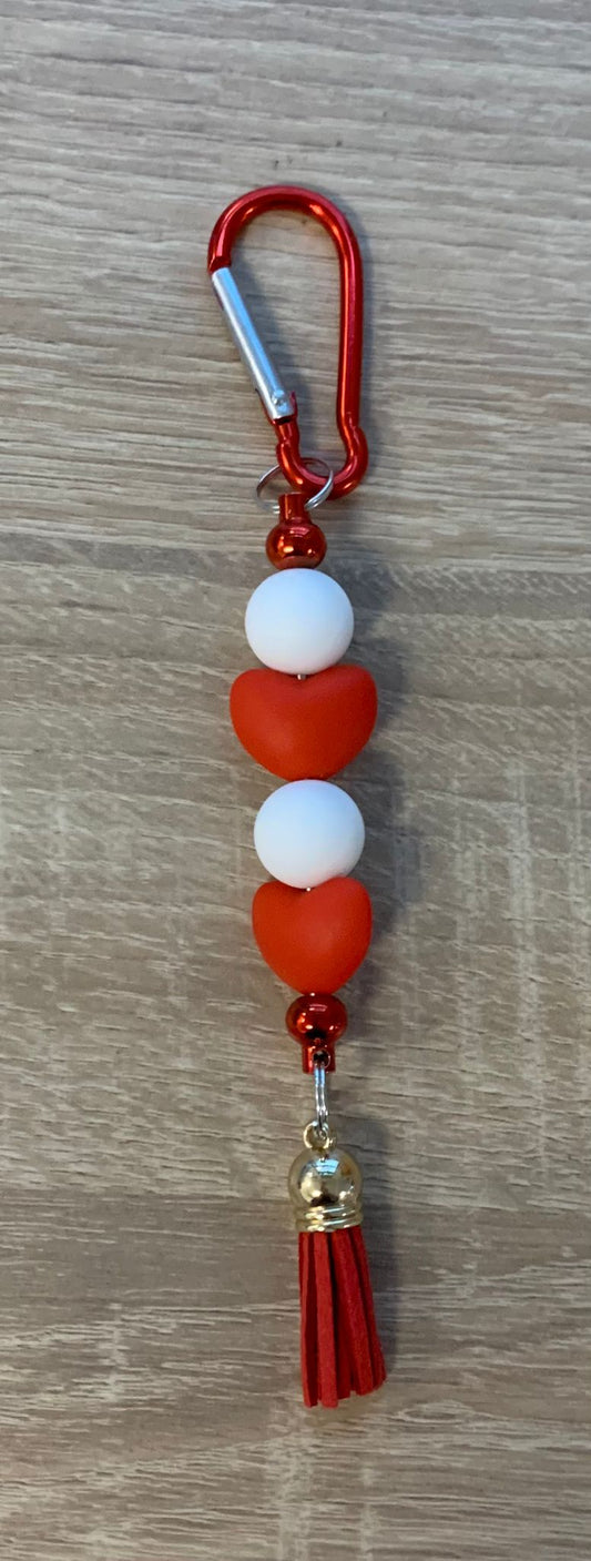 Schlüsselanhänger Herz, Handarbeit, Valentin